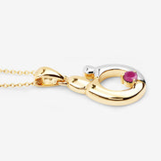 Bids.com 0.20 Carat Genuine Ruby .925 Sterling Silver Pendant Pendants White Smoke size 18.00