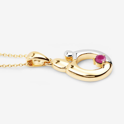 Bids.com 0.20 Carat Genuine Ruby .925 Sterling Silver Pendant Pendants White Smoke size 18.00