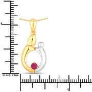 Bids.com 0.20 Carat Genuine Ruby .925 Sterling Silver Pendant Pendants White Smoke size 18.00