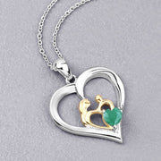 Bids.com 0.45 Carat Genuine Emerald .925 Sterling Silver Pendant Pendants Gray size 18.00