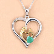 Bids.com 0.45 Carat Genuine Emerald .925 Sterling Silver Pendant Pendants Peach Puff size 18.00