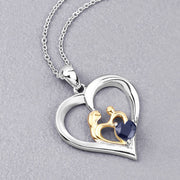 Bids.com 0.50 Carat Genuine Blue Sapphire .925 Sterling Silver Pendant Pendants Gray size 18.00