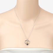 Bids.com 0.50 Carat Genuine Blue Sapphire .925 Sterling Silver Pendant Pendants Bisque size 18.00