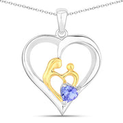 Bids.com 0.45 Carat Genuine Tanzanite .925 Sterling Silver Pendant Pendants White Smoke size 18.00