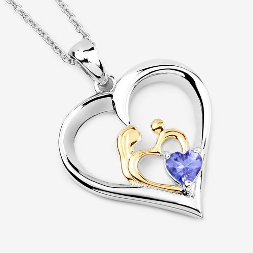 Bids.com 0.45 Carat Genuine Tanzanite .925 Sterling Silver Pendant Pendants White Smoke size 18.00