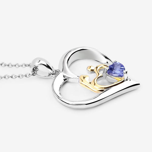 Bids.com 0.45 Carat Genuine Tanzanite .925 Sterling Silver Pendant Pendants White Smoke size 18.00