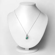 Bids.com 1.18 Carat Genuine Zambian Emerald and White Diamond 10K White Gold Pendant Pendants Lavender