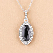 Bids.com 2.27 Carat Genuine Blue Sapphire and White Diamond 10K White Gold Pendant Pendants Wheat