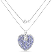 Bids.com 6.17 Carat Genuine Tanzanite .925 Sterling Silver Pendant Pendants White Smoke