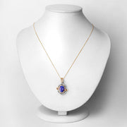 Bids.com 4.61 Carat Genuine Tanzanite and White Diamond 14K White Gold(Two-Tone) Pendant Pendants Lavender
