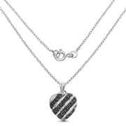 Bids.com 1.55 Carat Genuine Blue Sapphire and White Topaz .925 Sterling Silver Pendant Pendants White Smoke