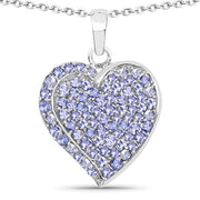 Bids.com 3.97 Carat Genuine Tanzanite .925 Sterling Silver Pendant Pendants White Smoke Default Title
