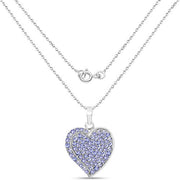 Bids.com 3.97 Carat Genuine Tanzanite .925 Sterling Silver Pendant Pendants White Smoke