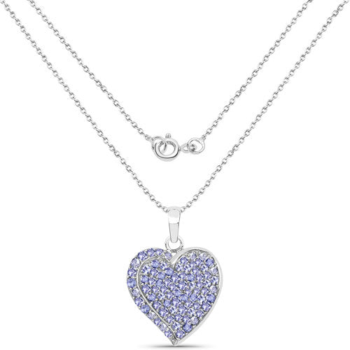 Bids.com 3.97 Carat Genuine Tanzanite .925 Sterling Silver Pendant Pendants White Smoke