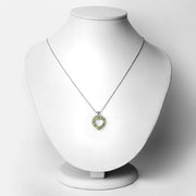 Bids.com 1.70 Carat Genuine Peridot .925 Sterling Silver Pendant Pendants White Smoke size 18.00