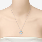Bids.com 1.90 Carat Genuine Swiss Blue Topaz .925 Sterling Silver Pendant Pendants Bisque size 18.00