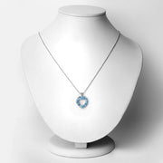 Bids.com 1.90 Carat Genuine Swiss Blue Topaz .925 Sterling Silver Pendant Pendants White Smoke size 18.00