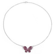Bids.com 4.15 Carat Genuine Rhodolite and White Topaz .925 Sterling Silver Pendant Pendants White Smoke