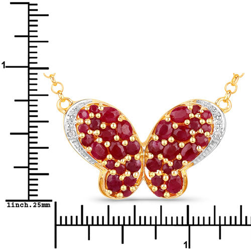 Bids.com 4.15 Carat Genuine Ruby and White Zircon .925 Sterling Silver Pendant Pendants White Smoke