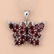 Bids.com 4.90 Carat Genuine Garnet .925 Sterling Silver Pendant Pendants Wheat