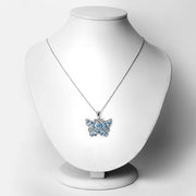 Bids.com 4.84 Carat Genuine Swiss Blue Topaz .925 Sterling Silver Pendant Pendants White Smoke
