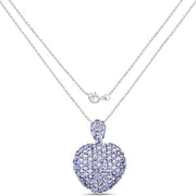 Bids.com 6.01 Carat Genuine Tanzanite .925 Sterling Silver Pendant Pendants White Smoke