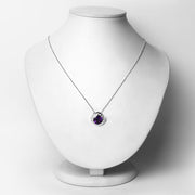 Bids.com 3.30 Carat Genuine Amethyst .925 Sterling Silver Pendant Pendants Light Gray