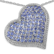 Bids.com 2.98 Carat Genuine Tanzanite .925 Sterling Silver Pendant Pendants White Smoke Default Title