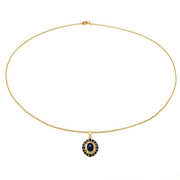 Bids.com 3.02 Carat Genuine Blue Sapphire .925 Sterling Silver Pendant Pendants White Smoke