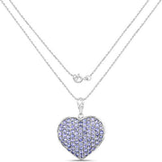 Bids.com 4.86 Carat Genuine Tanzanite .925 Sterling Silver Pendant Pendants White Smoke