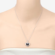 Bids.com 2.66 Carat Genuine Garnet and White Topaz .925 Sterling Silver Pendant Pendants Bisque size 18.00