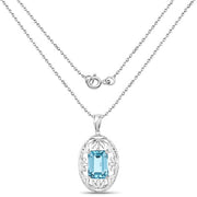 Bids.com 9.60 Carat Genuine Green Topaz .925 Sterling Silver Pendant Pendants White Smoke