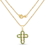Bids.com 14K Yellow Gold Plated 3.11 Carat Genuine Ethiopian Opal and Chrome Diopside .925 Sterling Silver Pendant Pendants White Smoke