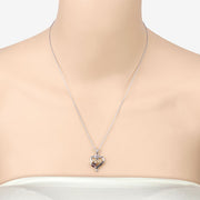 Bids.com 0.55 Carat Genuine Garnet and Black Spinel .925 Sterling Silver Pendant Pendants Bisque size 18.00