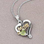 Bids.com 0.49 Carat Genuine Peridot and Black Spinel .925 Sterling Silver Pendant Pendants Dark Gray size 18.00