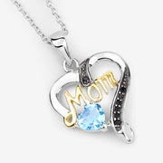 Bids.com 0.57 Carat Genuine Swiss Blue Topaz and Black Spinel .925 Sterling Silver Pendant Pendants White Smoke size 18.00