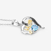 Bids.com 0.57 Carat Genuine Swiss Blue Topaz and Black Spinel .925 Sterling Silver Pendant Pendants White Smoke size 18.00