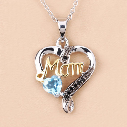 Bids.com 0.57 Carat Genuine Swiss Blue Topaz and Black Spinel .925 Sterling Silver Pendant Pendants Wheat size 18.00