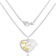 Bids.com Two Tone Plated 0.14 Carat Genuine White Diamond .925 Sterling Silver Pendant Pendants White Smoke