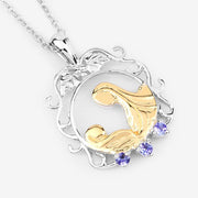 Bids.com 0.11 Carat Genuine Tanzanite .925 Sterling Silver Pendant Pendants White Smoke size 18.00