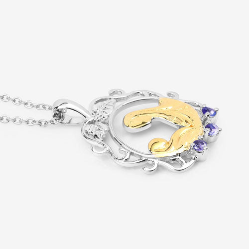 Bids.com 0.11 Carat Genuine Tanzanite .925 Sterling Silver Pendant Pendants White Smoke size 18.00