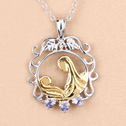 Bids.com 0.11 Carat Genuine Tanzanite .925 Sterling Silver Pendant Pendants Peach Puff size 18.00