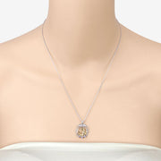 Bids.com 0.11 Carat Genuine Tanzanite .925 Sterling Silver Pendant Pendants Bisque size 18.00