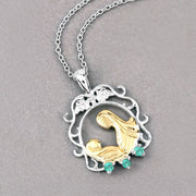 Bids.com 0.09 Carat Genuine Emerald .925 Sterling Silver Pendant Pendants Dark Gray size 18.00