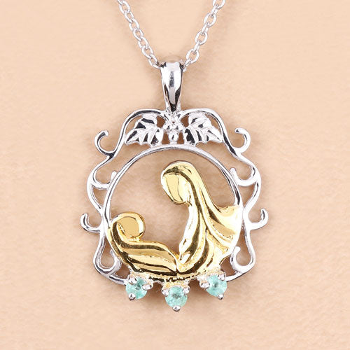 Bids.com 0.09 Carat Genuine Emerald .925 Sterling Silver Pendant Pendants Peach Puff size 18.00