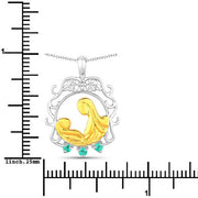 Bids.com 0.09 Carat Genuine Emerald .925 Sterling Silver Pendant Pendants White Smoke size 18.00