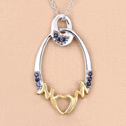 Bids.com 0.18 Carat Genuine Blue Sapphire .925 Sterling Silver Pendant Pendants Wheat size 18.00