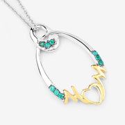 Bids.com 0.15 Carat Genuine Emerald .925 Sterling Silver Pendant Pendants White Smoke size 18.00