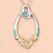 Bids.com 0.15 Carat Genuine Emerald .925 Sterling Silver Pendant Pendants Peach Puff size 18.00