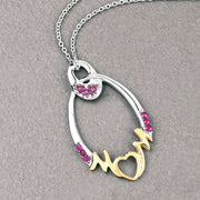 Bids.com 0.18 Carat Genuine Ruby .925 Sterling Silver Pendant Pendants Dark Gray size 18.00